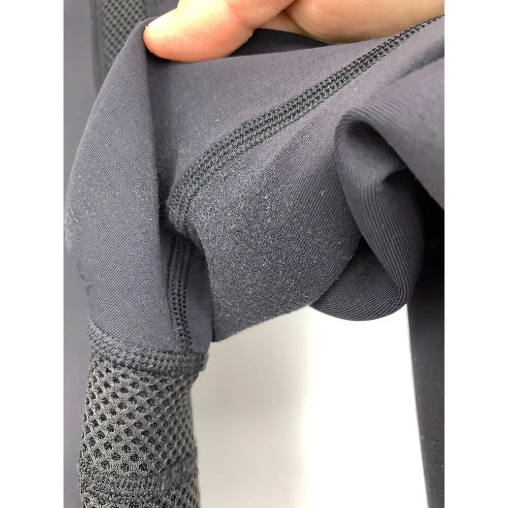 Lululemon Hot Mesh Jacket Women's Size 6 Full Zip Black Breathable Luxtreme